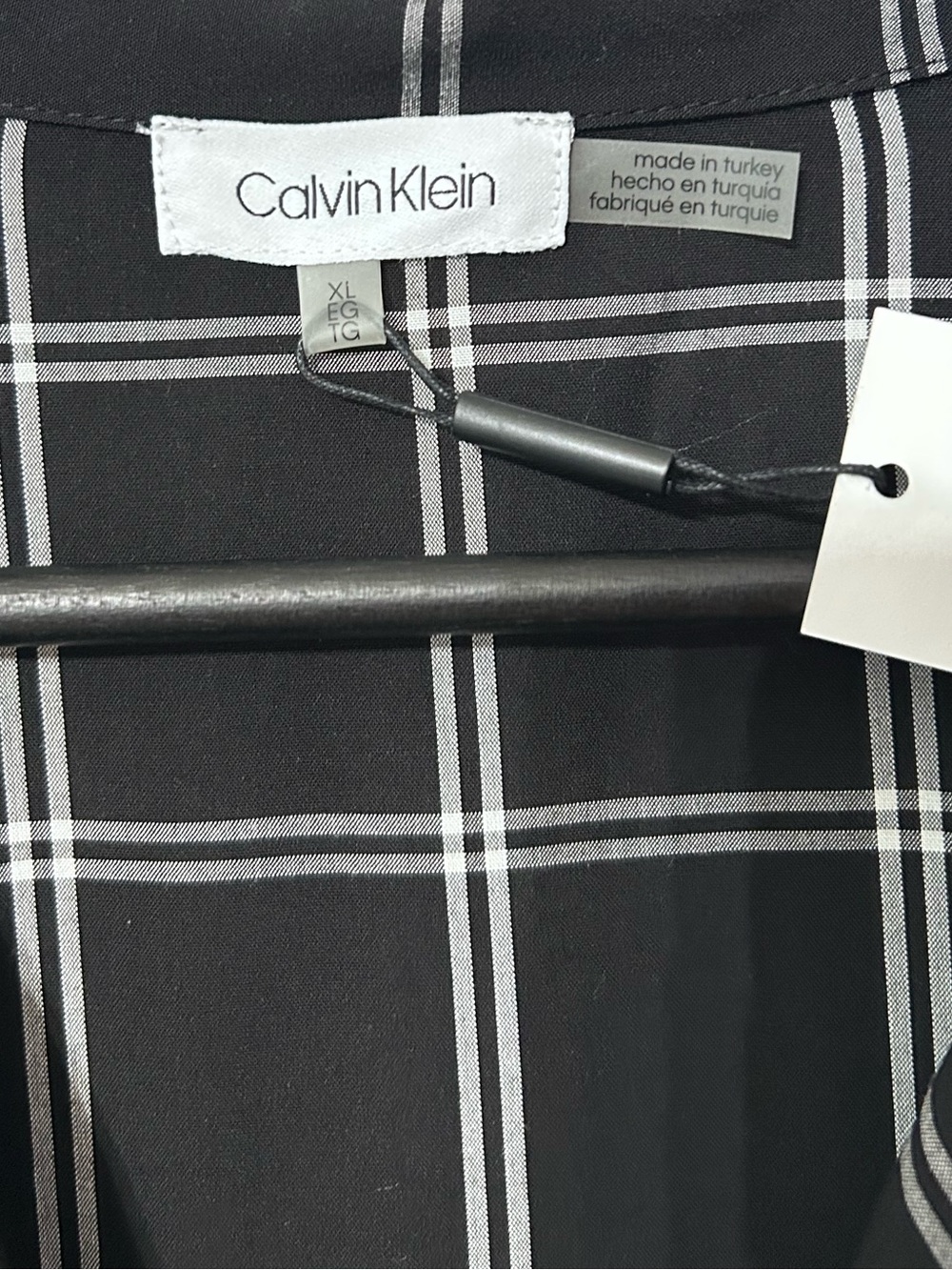 Calvin Klein Plaid Blouse Size XL NWT - Picture 7 of 12